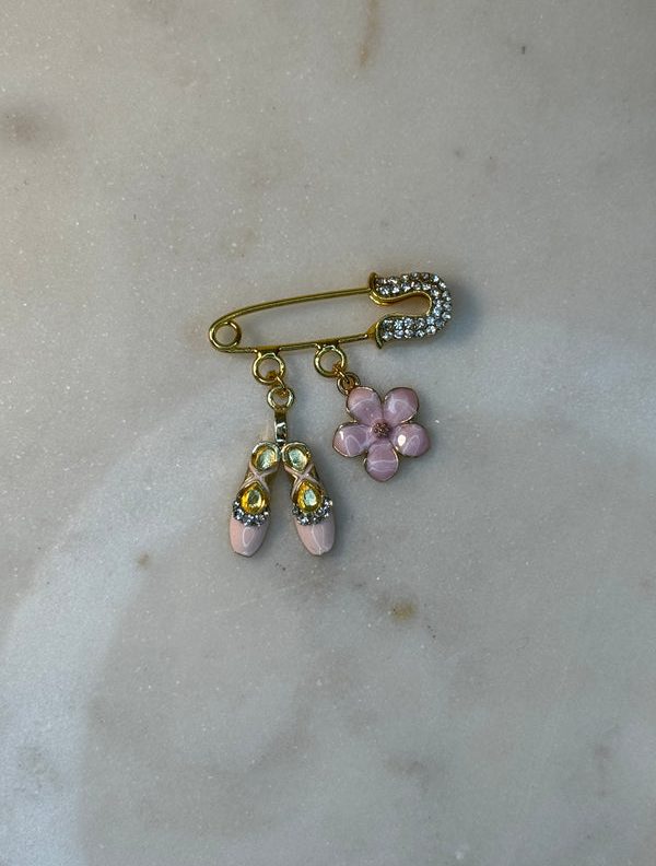 Diamond Ballerina Broche